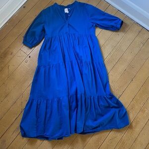 french blue Briton Court tiered dress